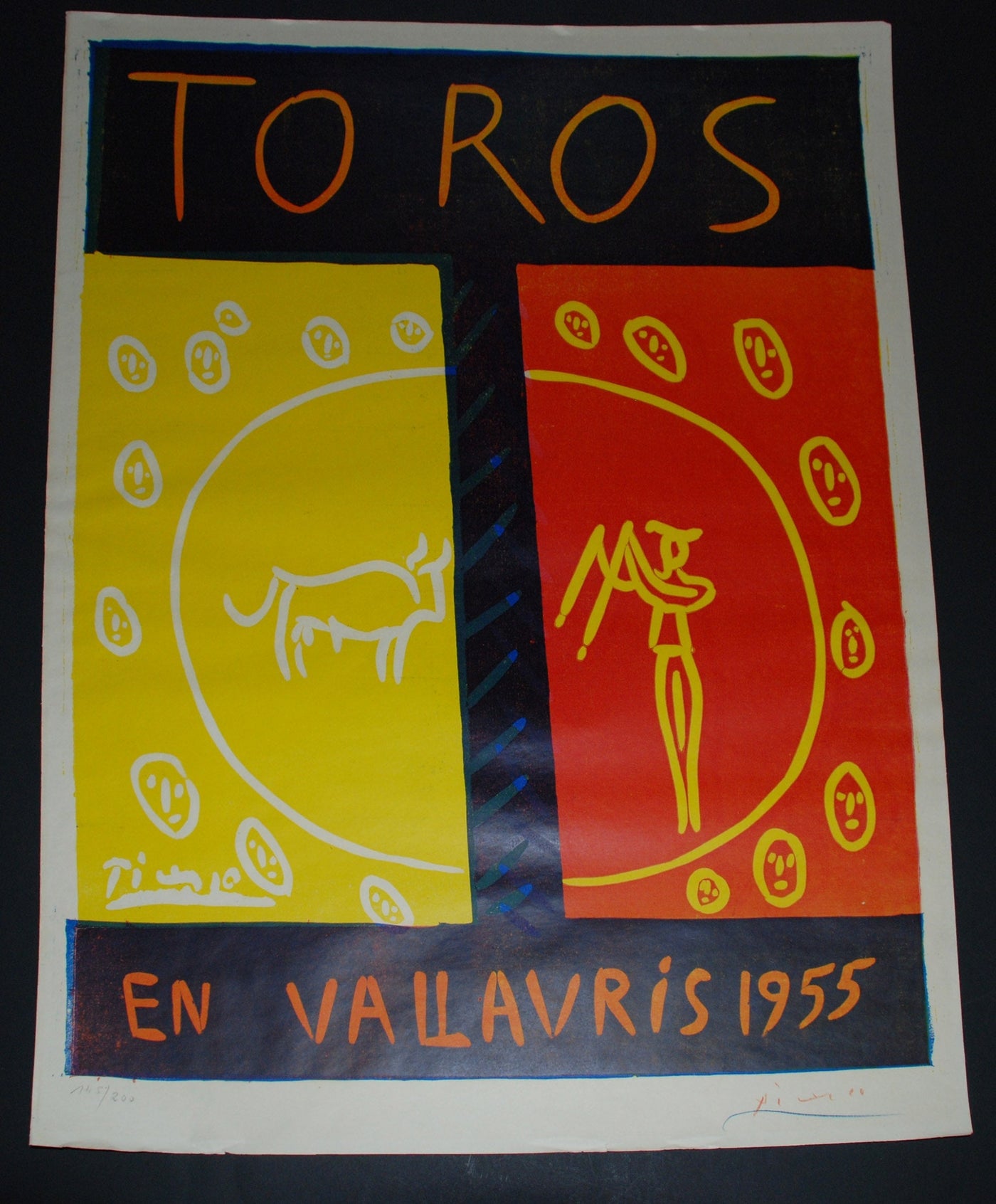 Pablo Picasso Toros en Vallauris 1955 (Bloch 1265, Czw 14, Mourlot 74, Kramer 123) 1955