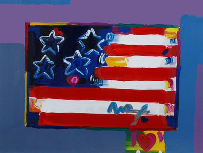 Peter Max Flag With Heart (Registration No. 100547.1783) 1999