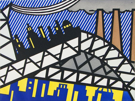 Roy Lichtenstein Illustration for "Bayonne en Entrant dans NYC" (Corlett 269) 1992