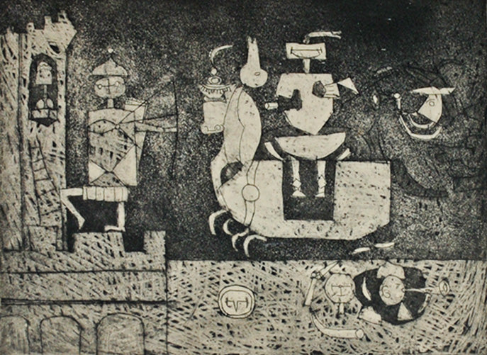 Roy Lichtenstein Storming the Castle (Corlett 8) 1950