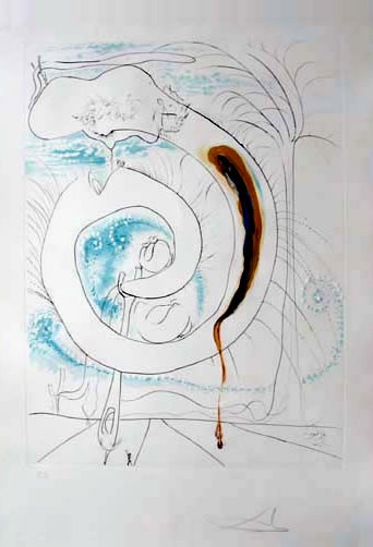 Salvador Dali The visceral circle of the cosmos (Field 74-12D) 1974