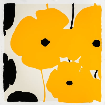 DONALD SULTAN YELLOW AND BLACK POPPIES