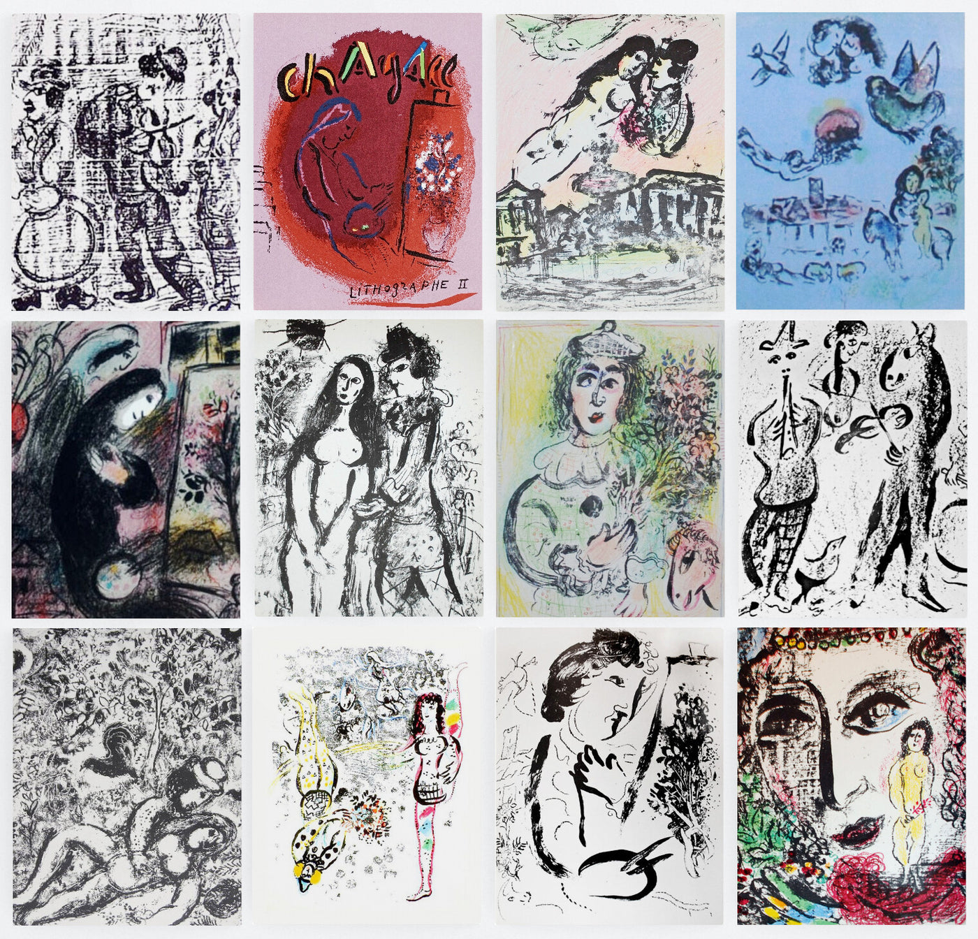 Marc Chagall Mourlot Lithographe II (1963)