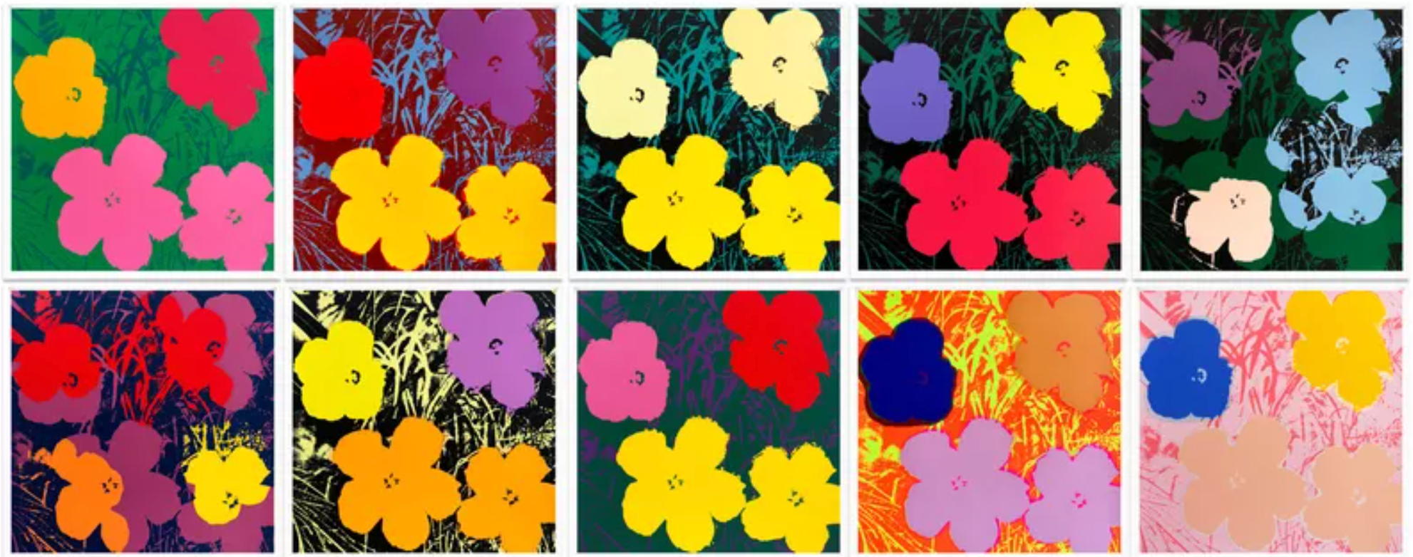 Sunday B. Morning (after Andy Warhol) Flowers – Georgetown Frame