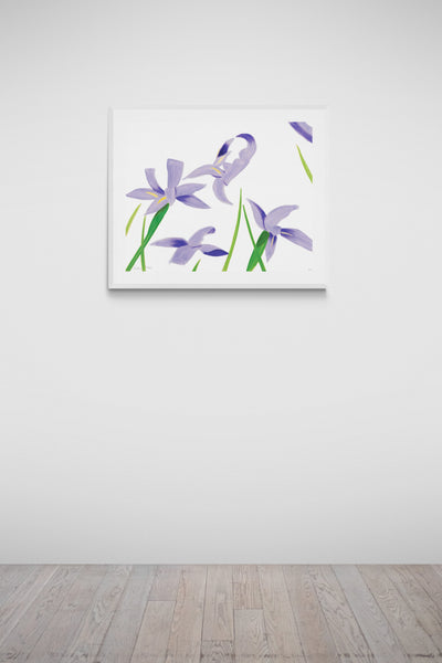 Alex Katz Purple Irises on White 2023