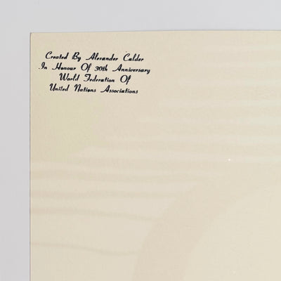 Alexander Calder 30th Anniversary of the World Federation of the Unite