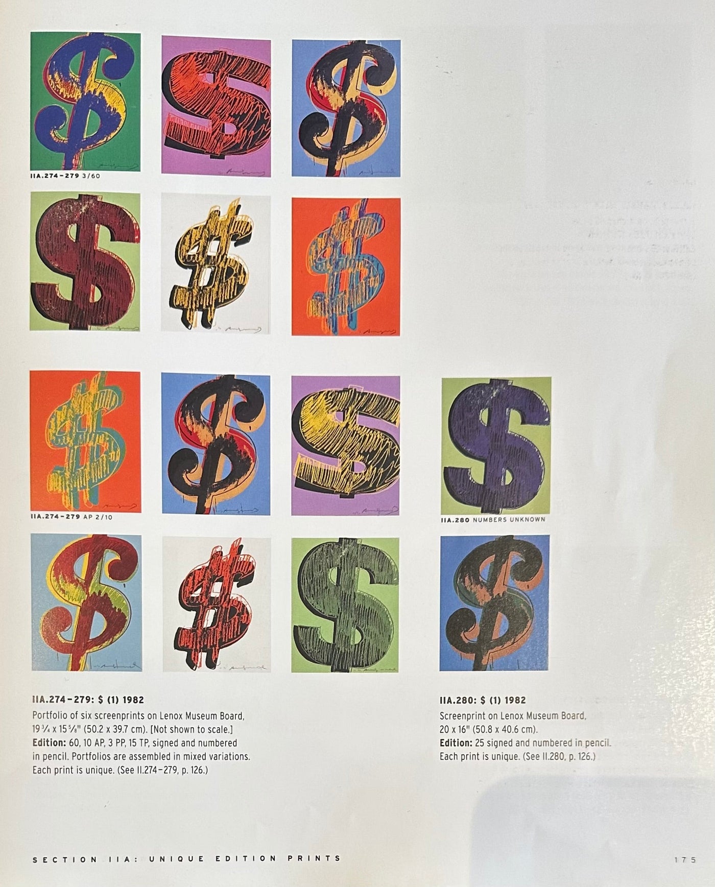 Andy Warhol $ (1) (Feldman IIA.274-279) 1982