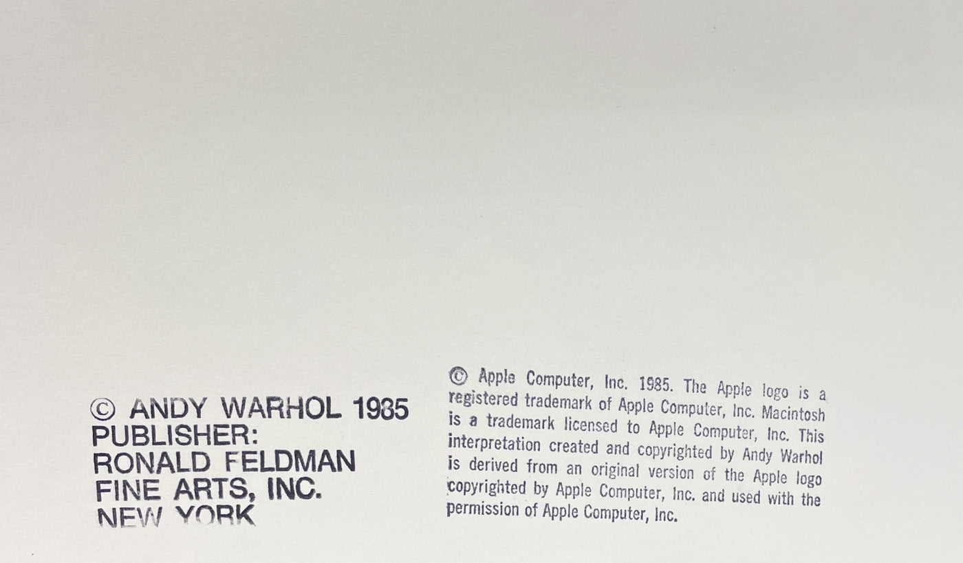 Andy Warhol Apple (Feldman II.359) 1985