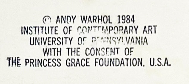 Andy Warhol Grace Kelly (Feldman II.305) 1984
