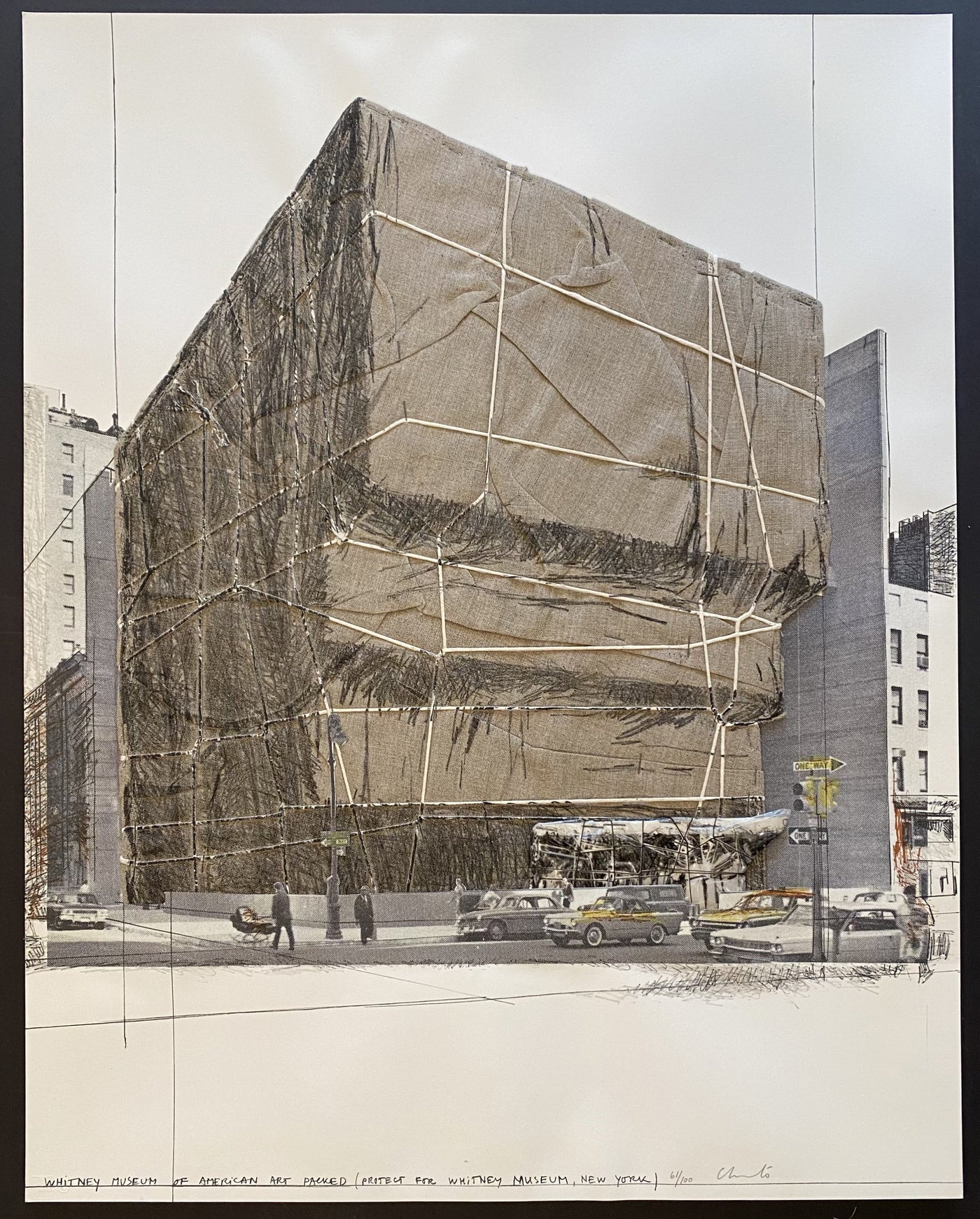 Christo Whitney Museum of American Art, Packed, Project for New York (Schellman and Benecke 35) 1971