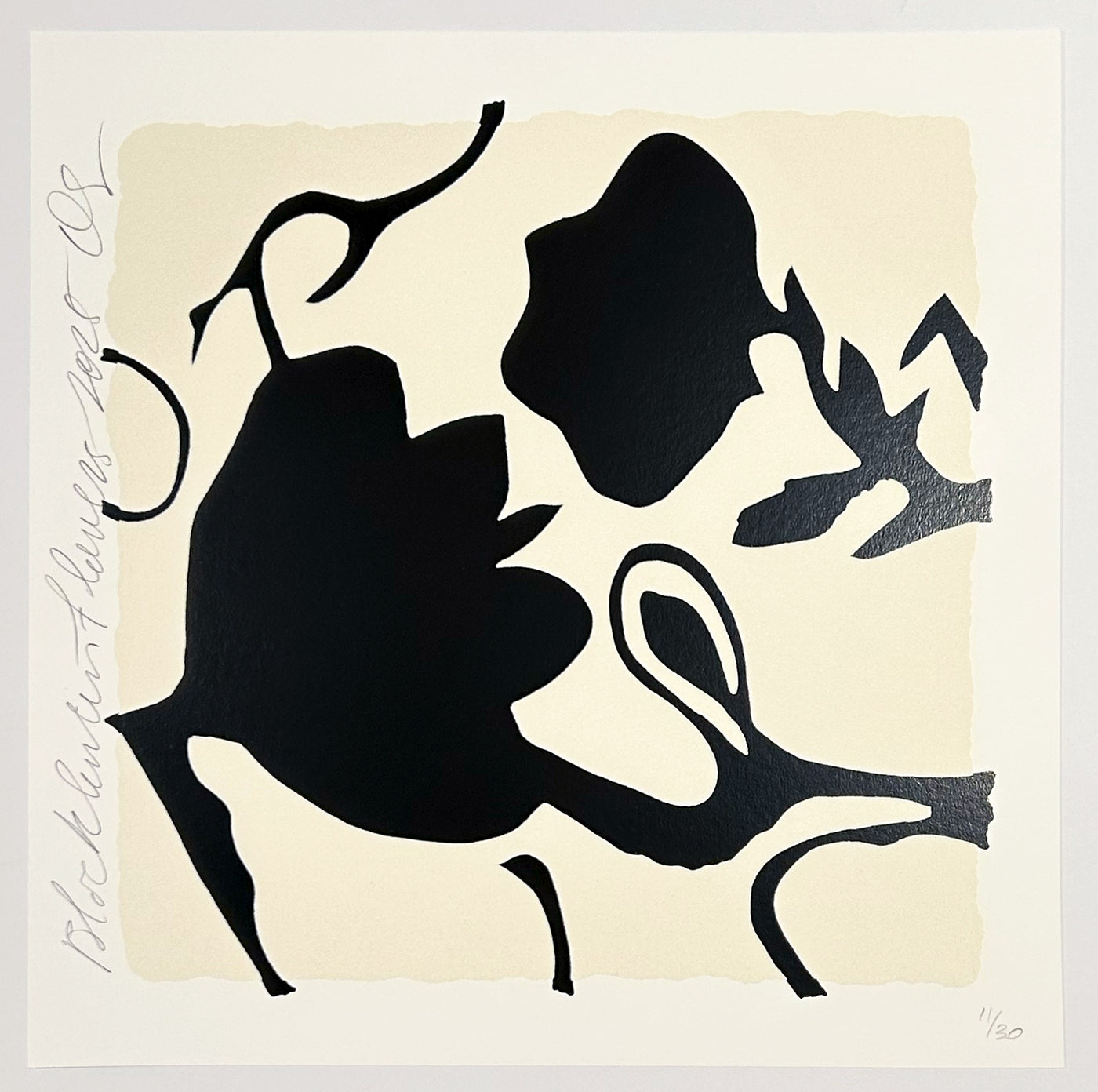 Donald Sultan Black Lantern Flowers, 2025 2025