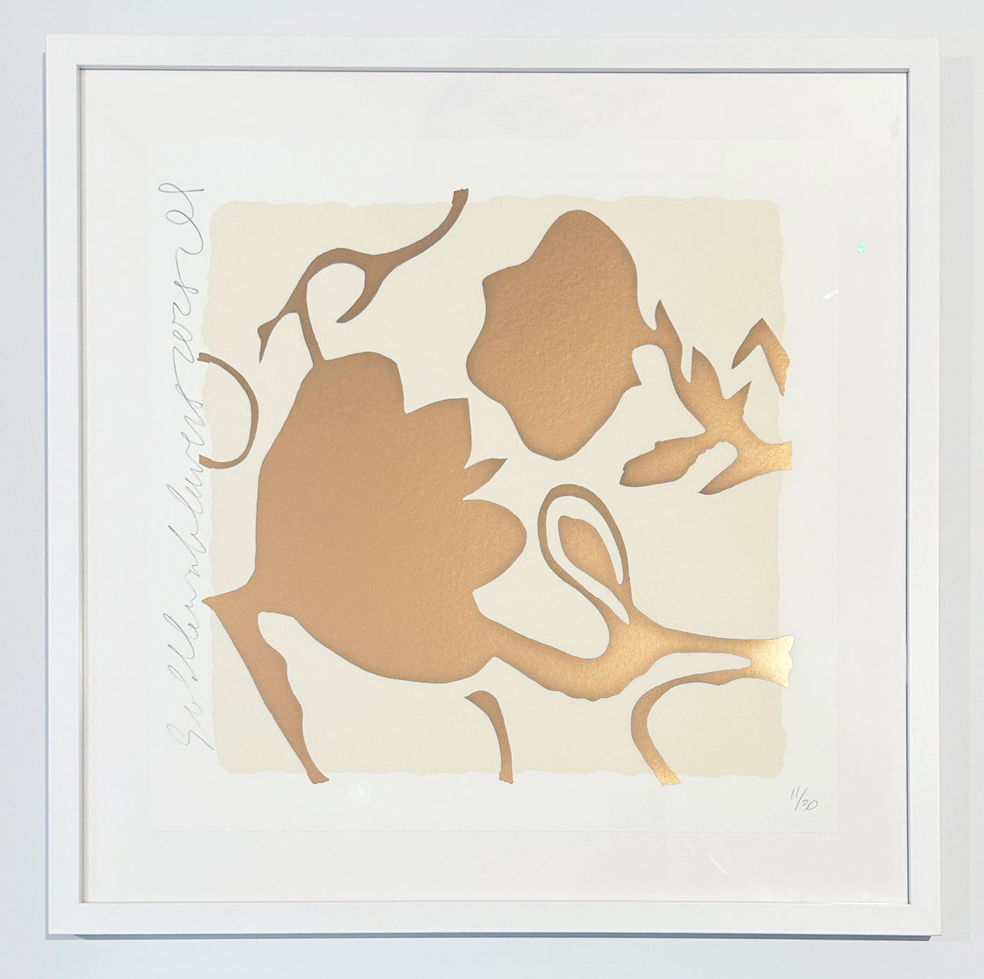 Donald Sultan Gold Lantern Flowers, 2025 2025