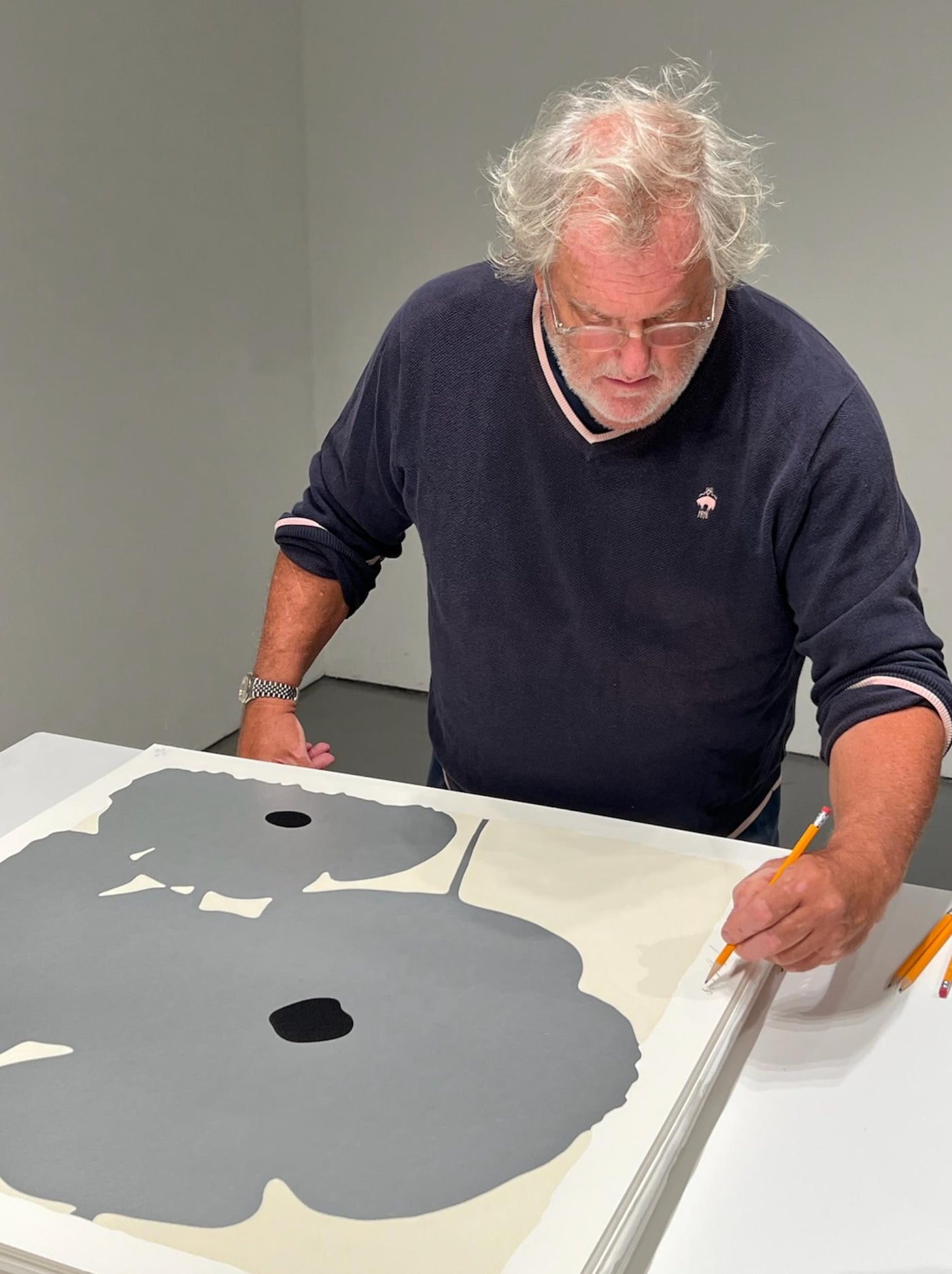 Donald Sultan Silver Poppies, Sept 7, 2022 2022