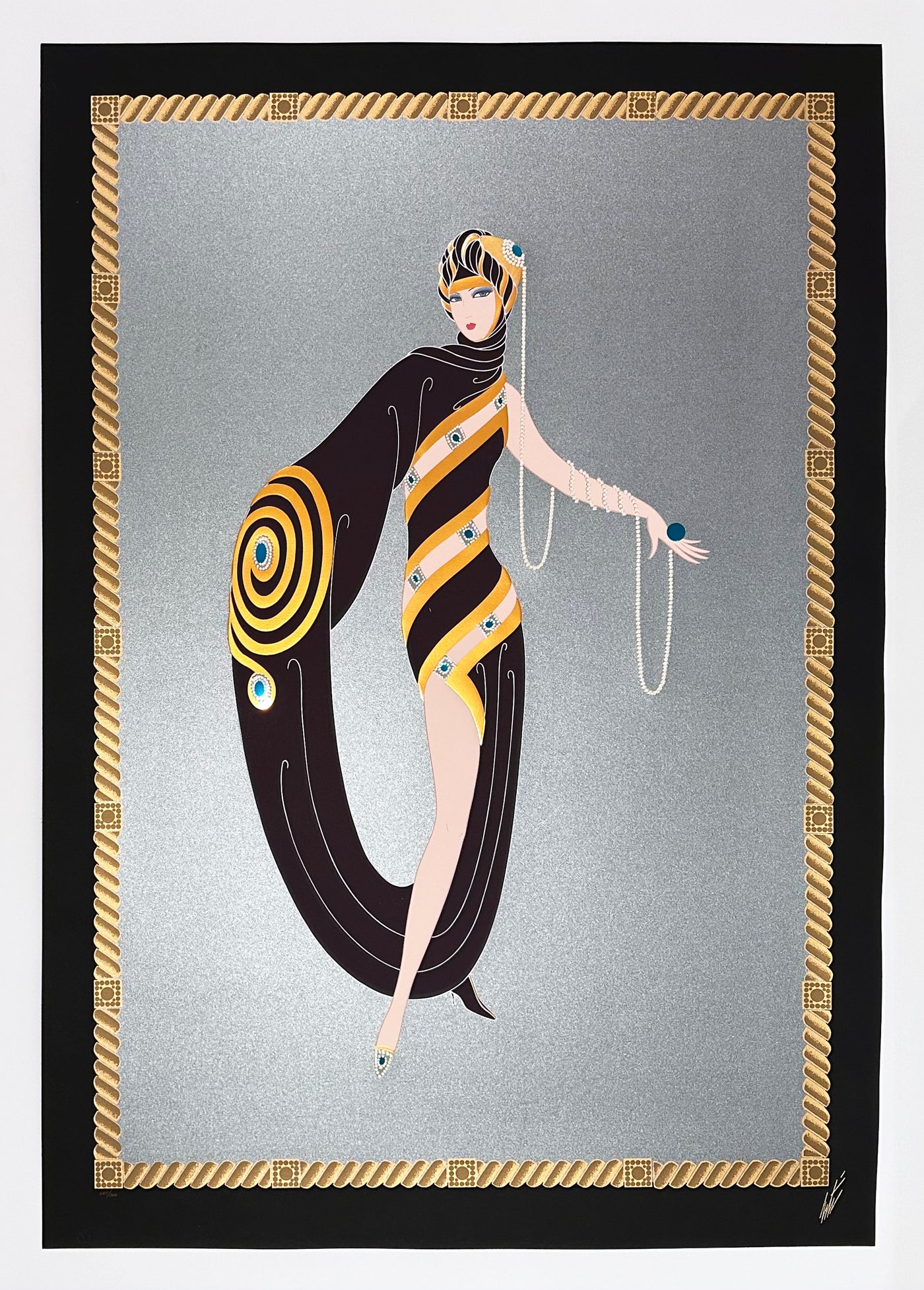 Erté Pearls and Emeralds 1990