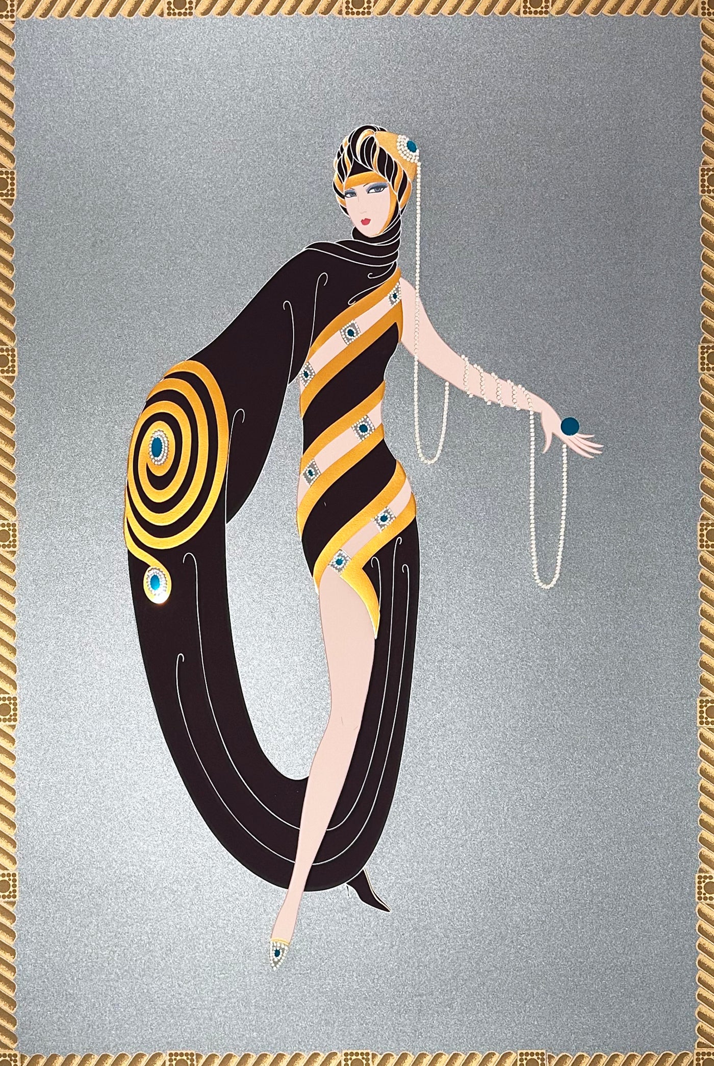 Erté Pearls and Emeralds 1990