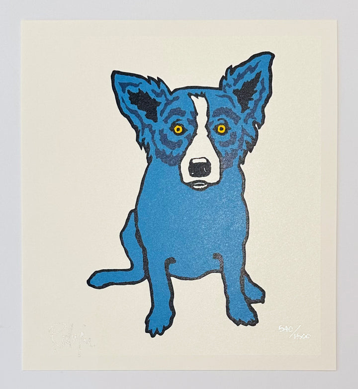 e Rodrigue ブルー・ドッグ 版画 額装 1313/1500 George Rodrigue