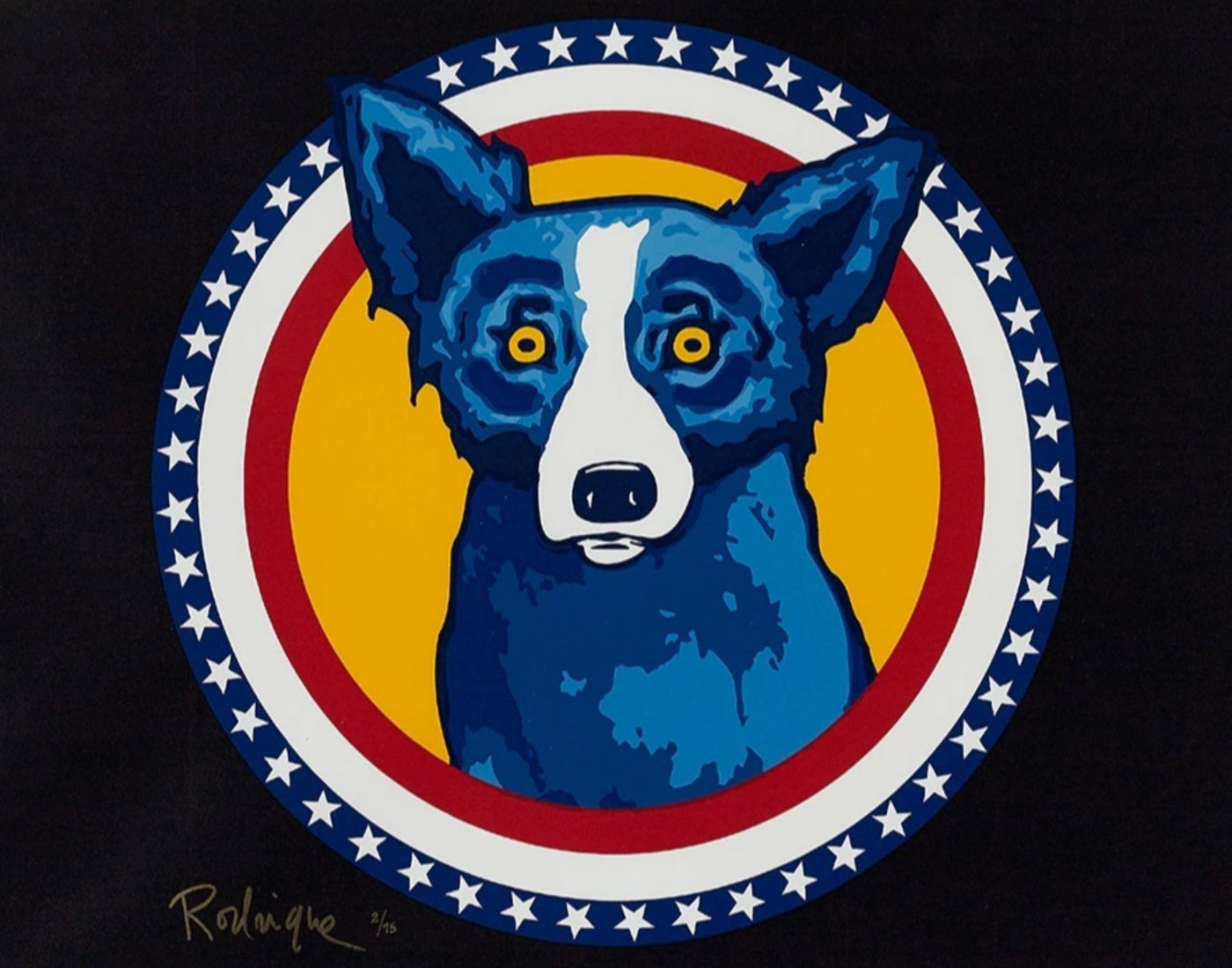 George Rodrigue Pick of the Litter (Black) (Homer p. 129) 1996