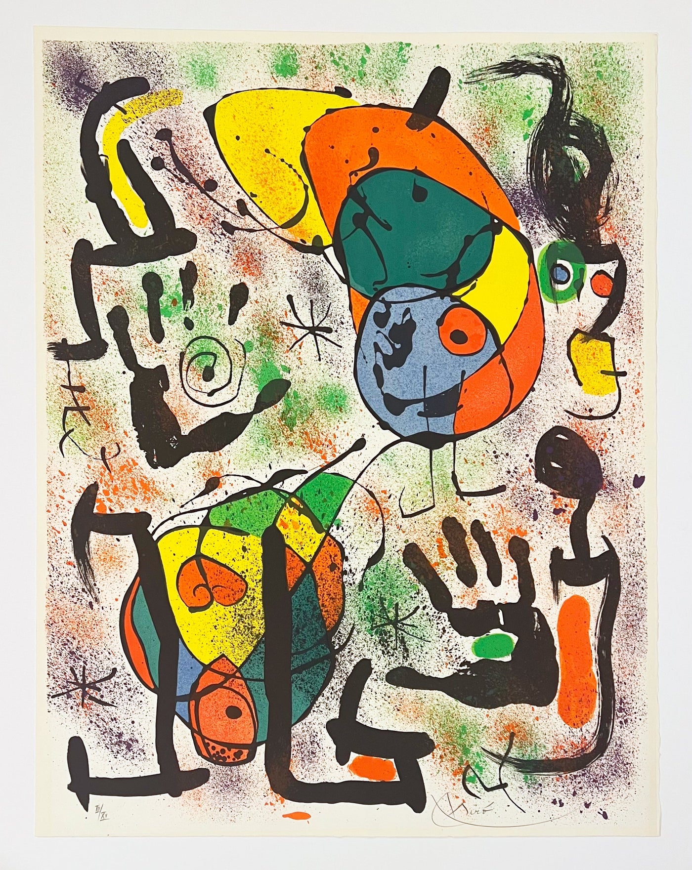 Joan Miro The Seers, Plate 6 (Mourlot 666) 1970