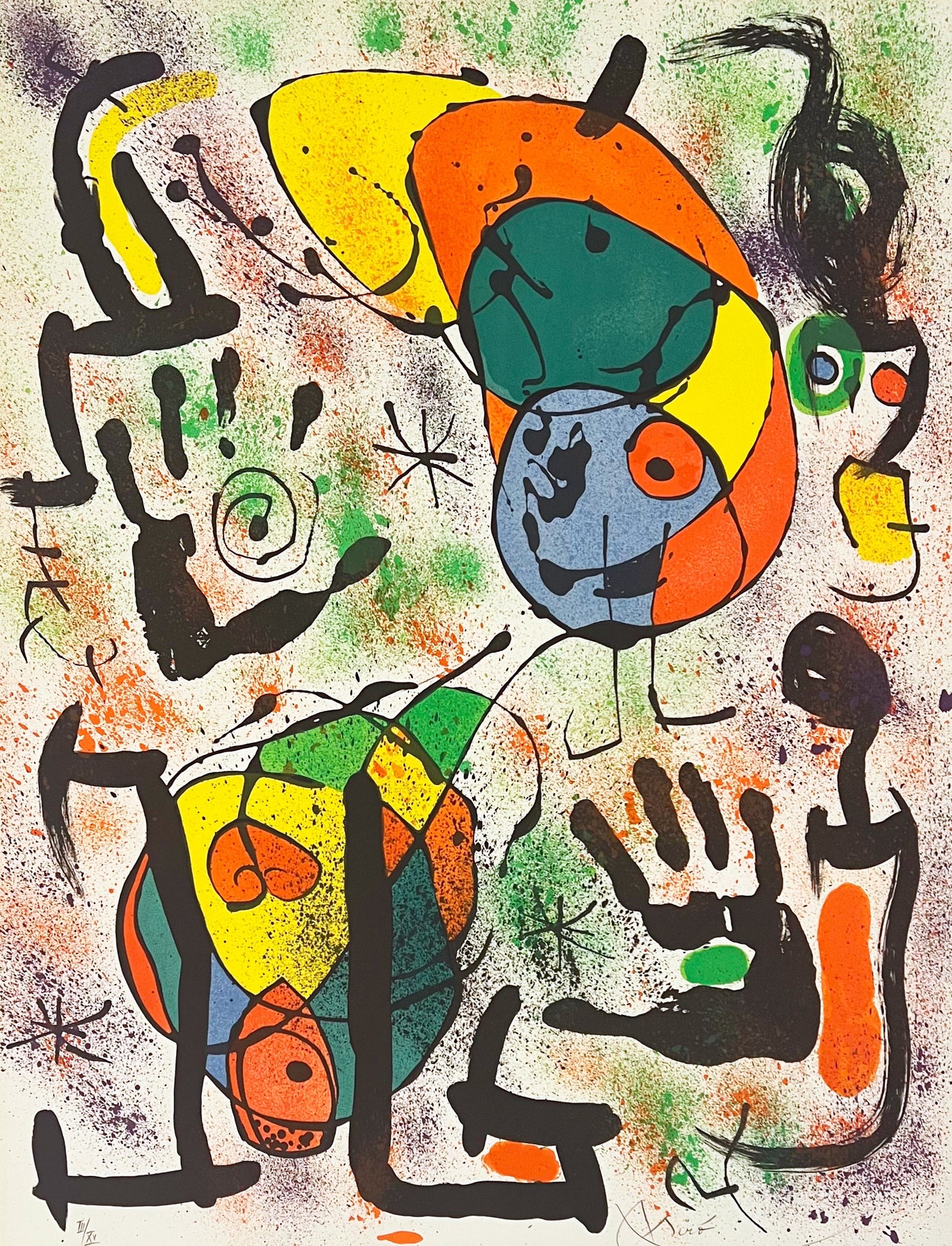 Joan Miro The Seers, Plate 6 (Mourlot 666) 1970