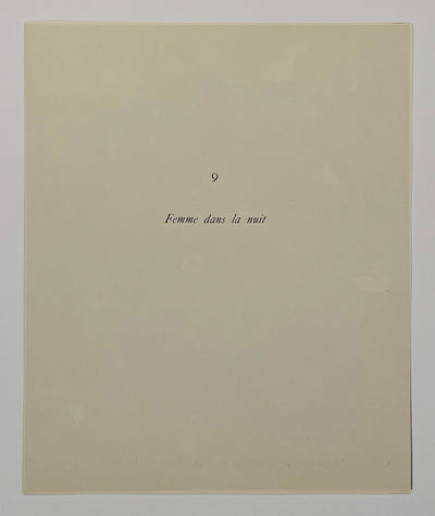 Joan Miro (after) Femme dans la nuit (Woman in the Night), Plate IX (Cramer No. 58) 1959