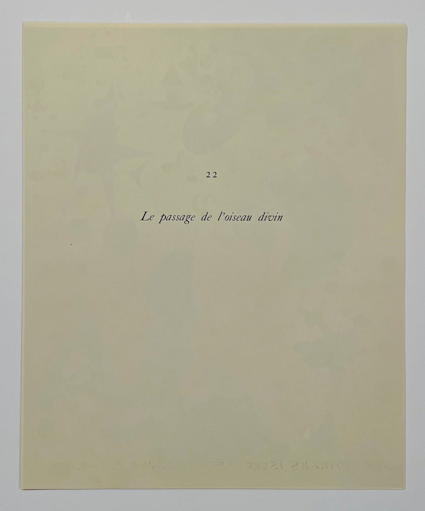 Joan Miro (after) Le passage du l'oiseau divin (The Passage of the Divine Bird), Plate XXII (Cramer No. 58) 1959