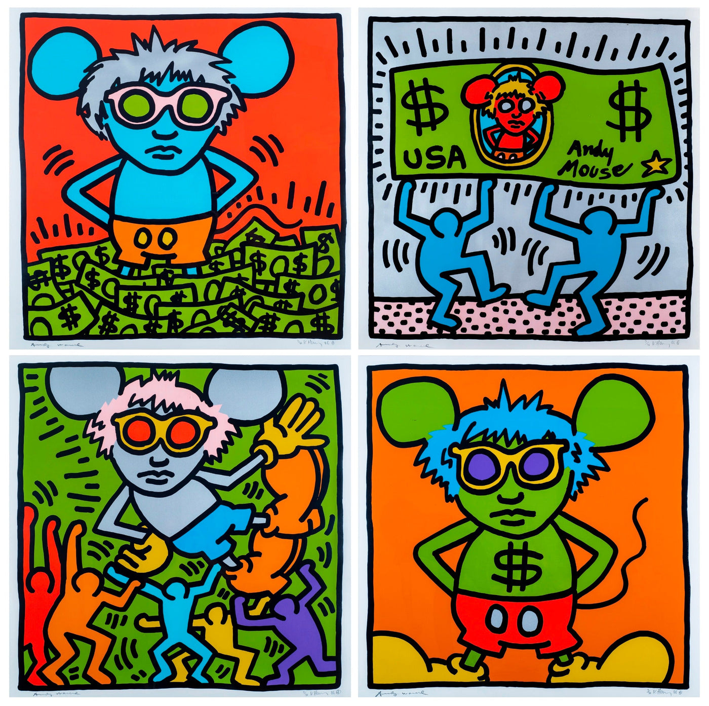 Keith Haring Andy Mouse 1986