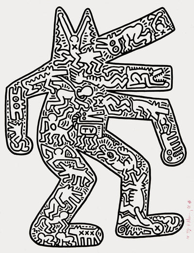Keith Haring Dog (Littman p. 48-49) 1986