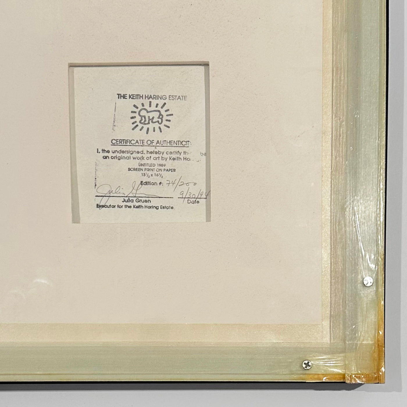 Keith Haring Pop Shop VI Plate II (Littmann pp. 150-151) 1989