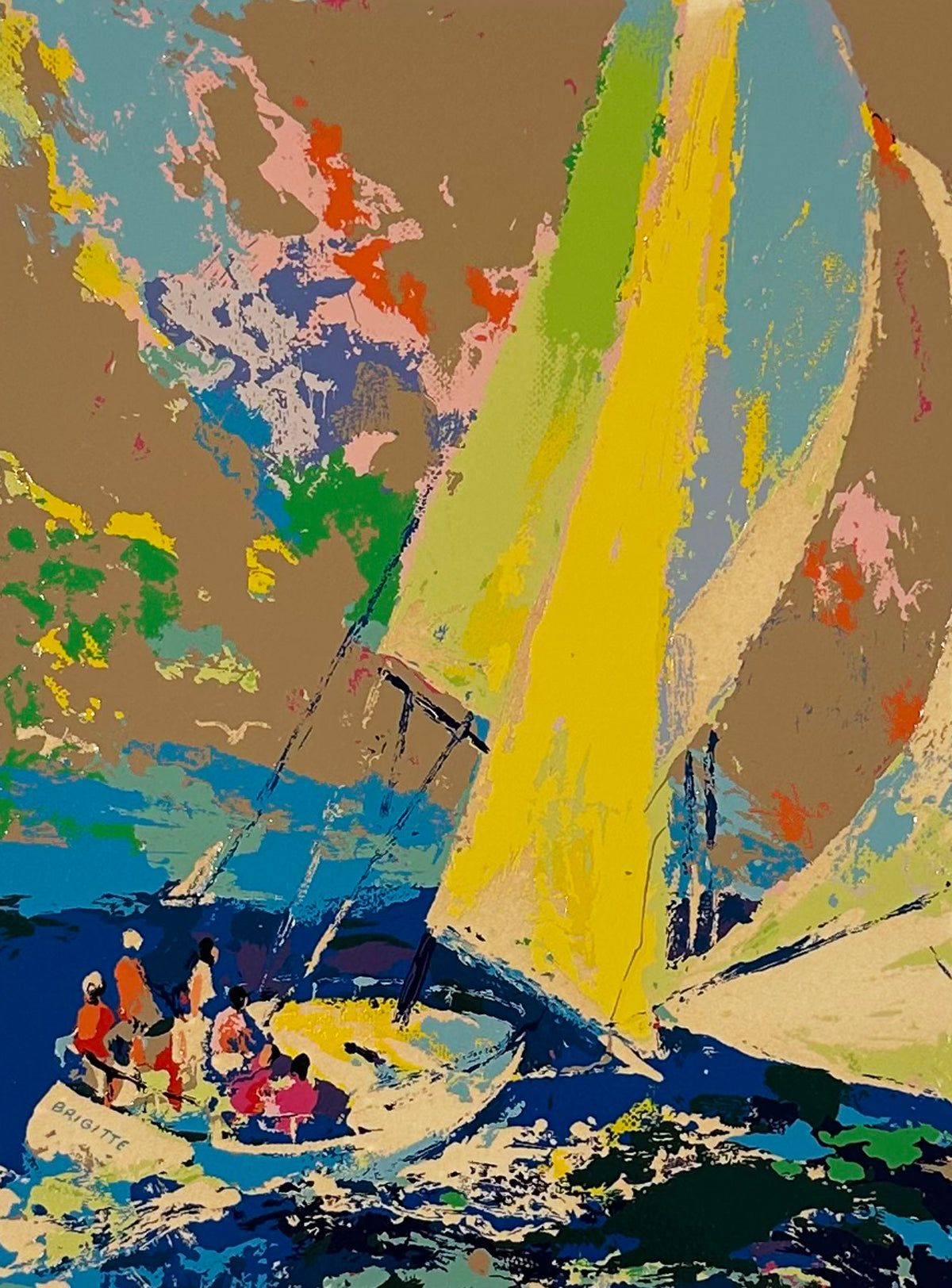 LeRoy Neiman Normandy Sailing 1980
