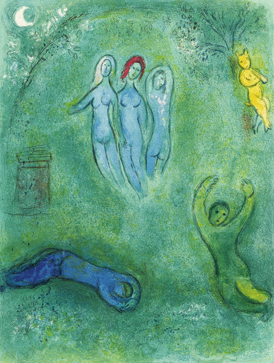 Marc Chagall Daphnis's Dream and the Nymphs, from Daphnis and Chloe (Mourlot 325, Cramer 46) 1961