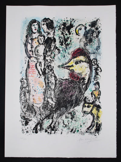 Marc Chagall Family With Rooster (La Famille au Coq) (Mourlot 567) 1969