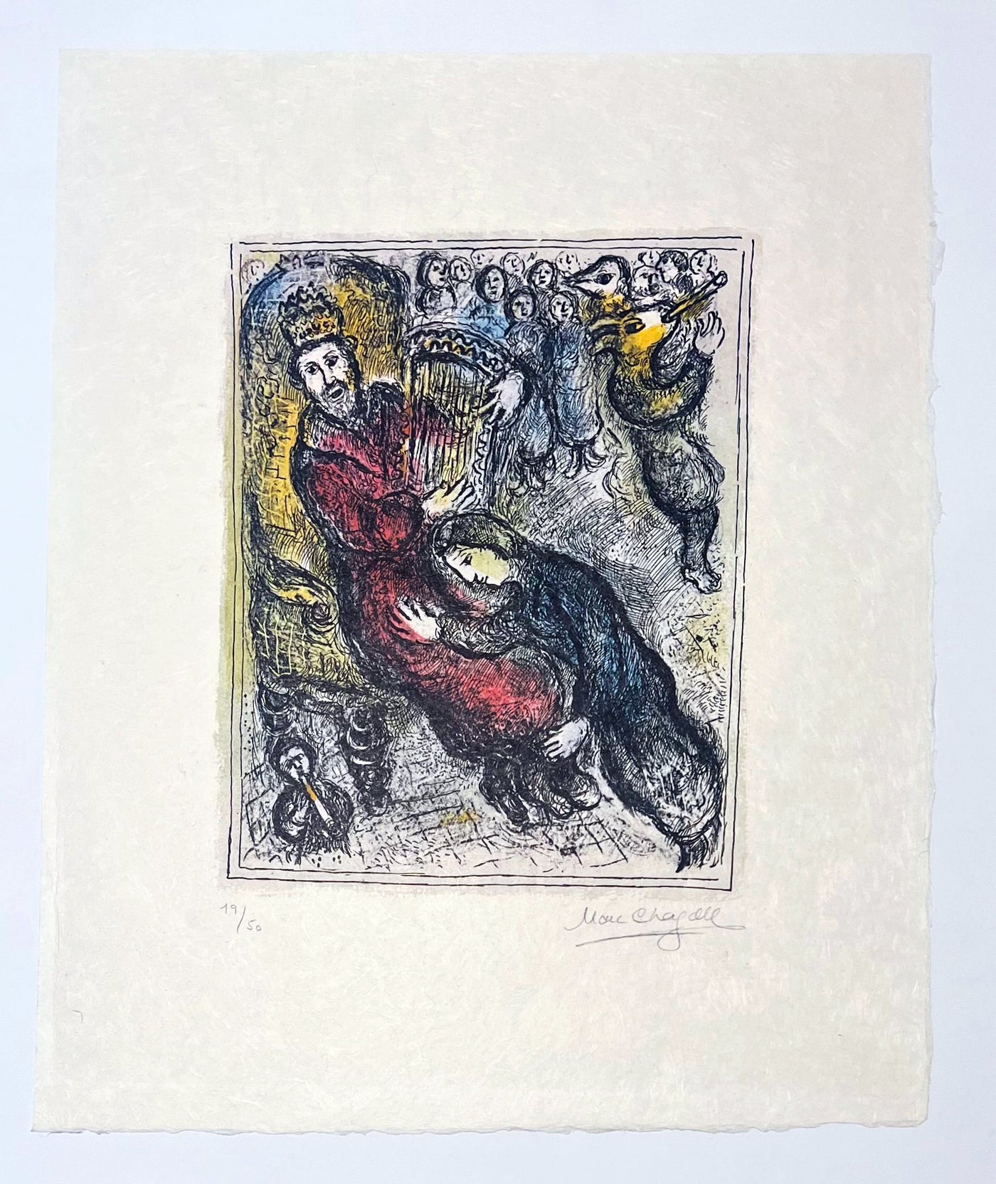 Marc Chagall King David With His Lyre (Mourlot 935) 1979