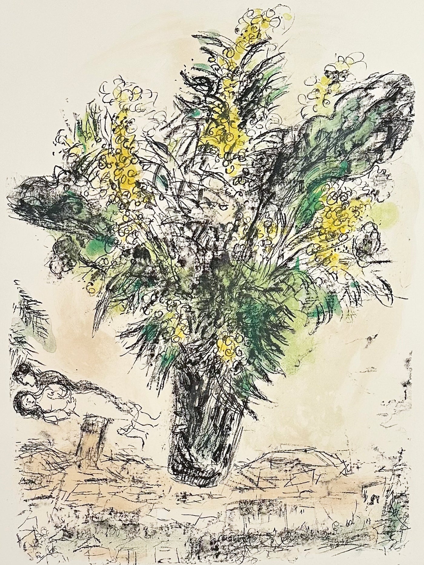 Marc Chagall Les Mimosas (Mourlot 544) 1968