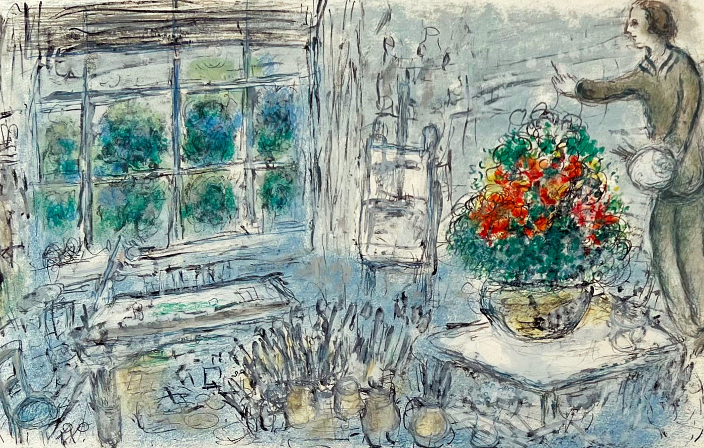 Marc Chagall The Studio at Saint Paul (Mourlot 714) 1974