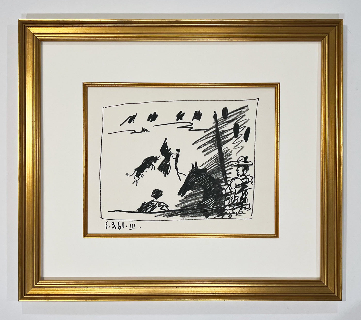 Pablo Picasso A Los Toros Avec Picasso (Set of Four in Gold Frames) (Cramer 113) 1961