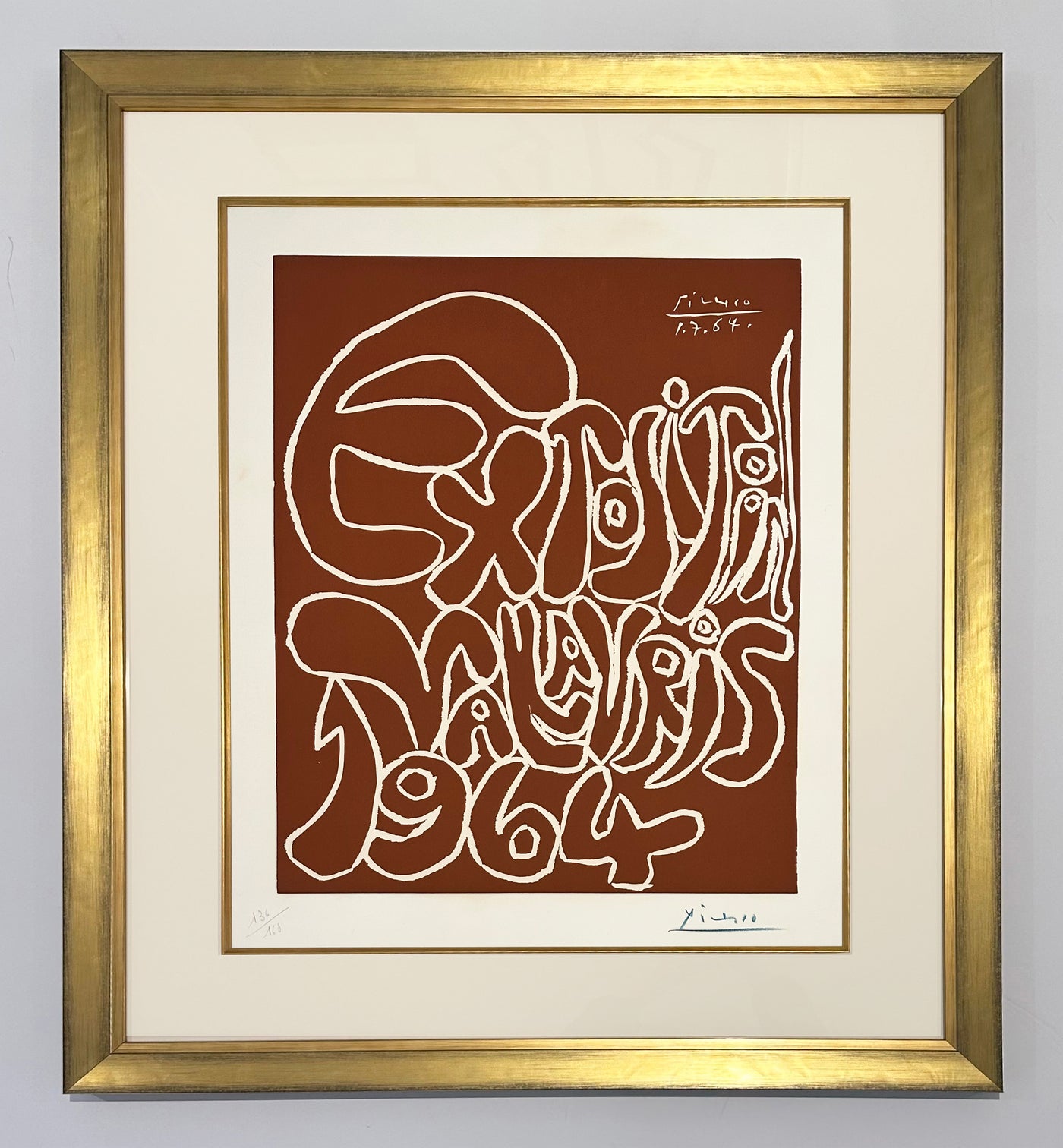 Pablo Picasso Exposition Vallauris 1964 (Bloch 1301, Baer 1354) 1964