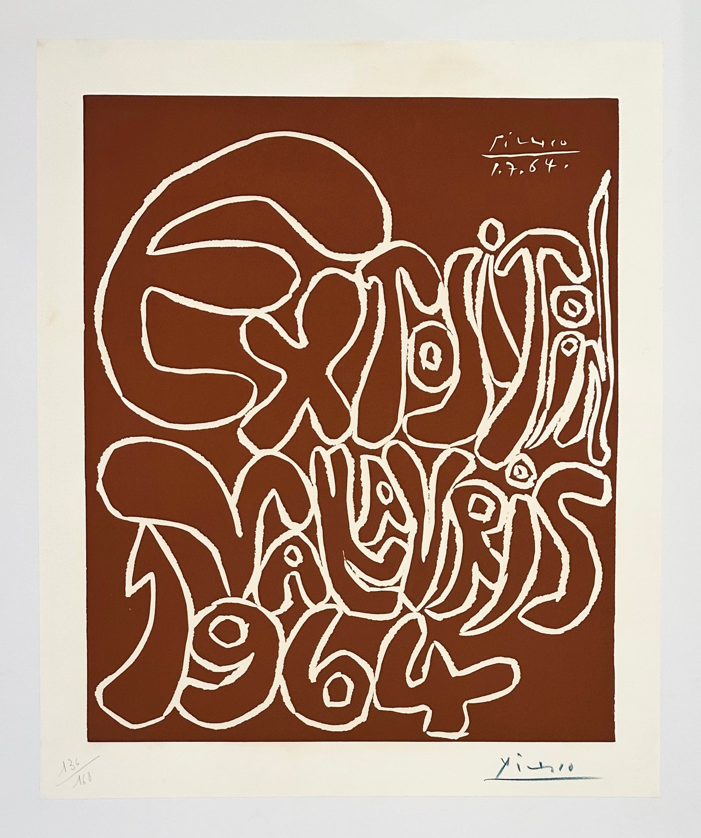 Pablo Picasso Exposition Vallauris 1964 (Bloch 1301, Baer 1354) 1964