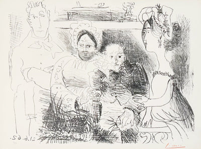 Pablo Picasso Portrait de Famille, Homme aux Bras croisés (Bloch 1029, Mourlot 383B) 1962