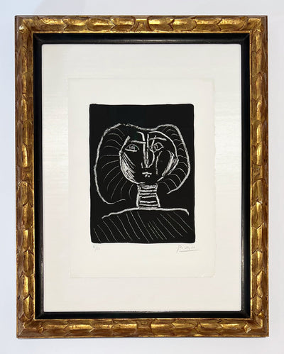 Pablo Picasso Tête de femme fond noir (Bloch 376; Mourlot 2) 1946