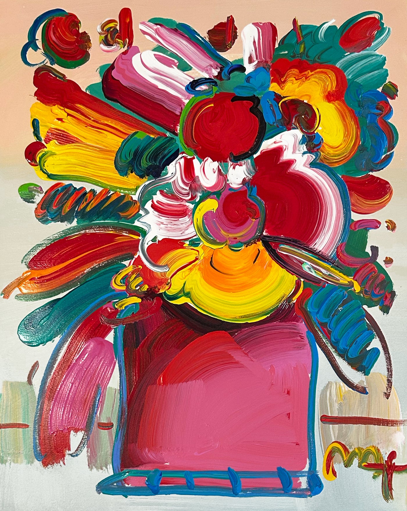 Peter Max Abstract Flowers 2003