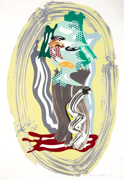 Roy Lichtenstein Green Face, from Brushstroke Figures (Corlett 232) 1989