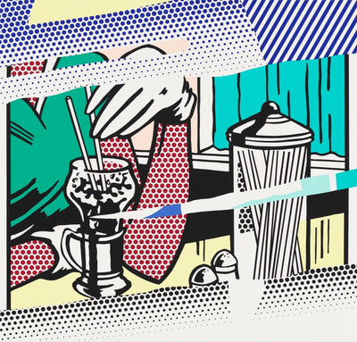 Roy Lichtenstein Reflections on Soda Fountain (Corlett 257) 1991