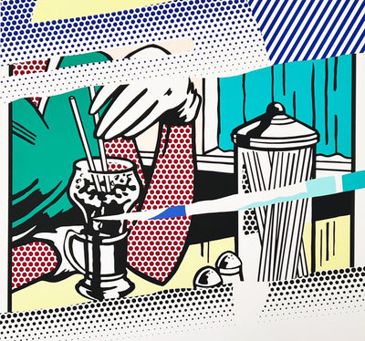 Roy Lichtenstein Reflections on Soda Fountain (Corlett 257) 1991