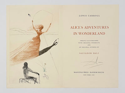 Salvador Dali Alice in Wonderland Title Page (Field 69-5) 1969