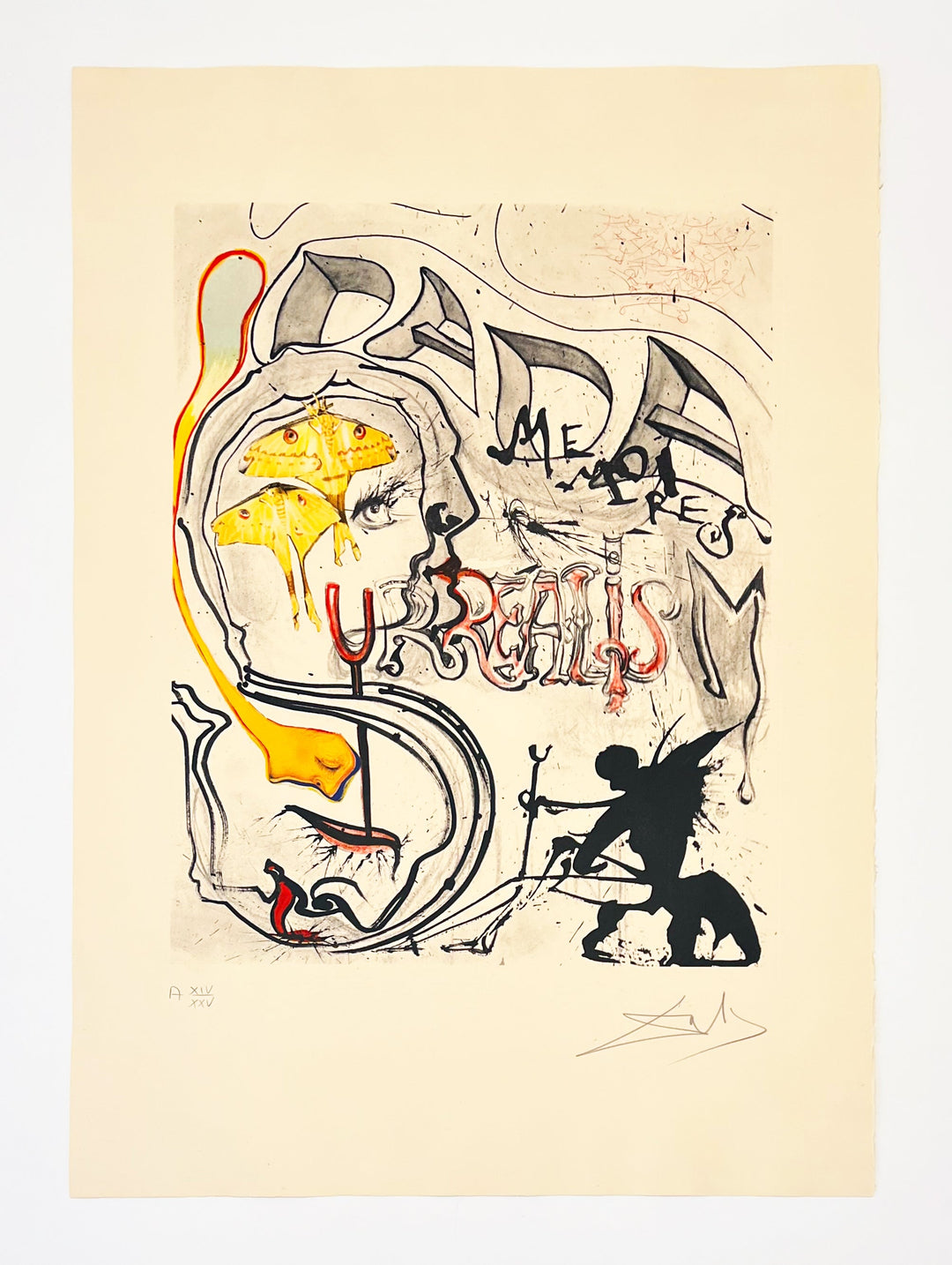 Salvador Dali Angel of Dada Surrealism (Field 71-15A) 1971
