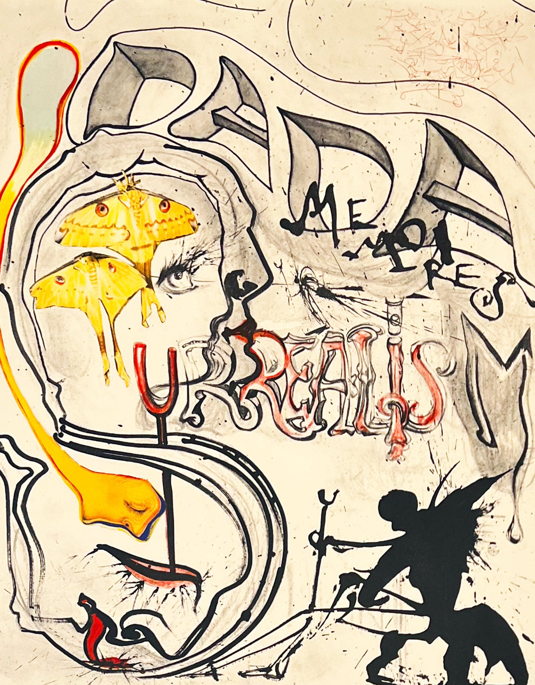 Salvador Dali Angel of Dada Surrealism (Field 71-15A) 1971