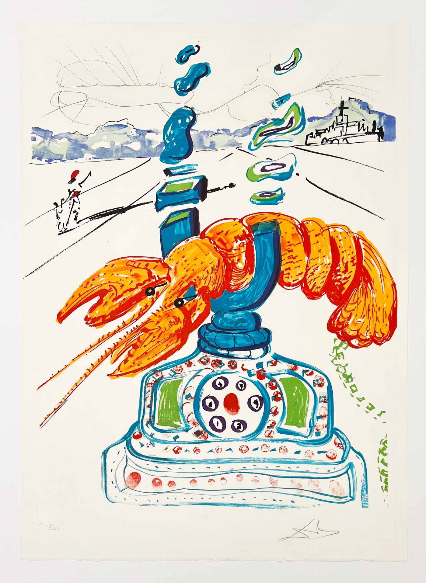 Salvador Dali Cybernetic Lobster Telephone (Field 75-11I) 1975