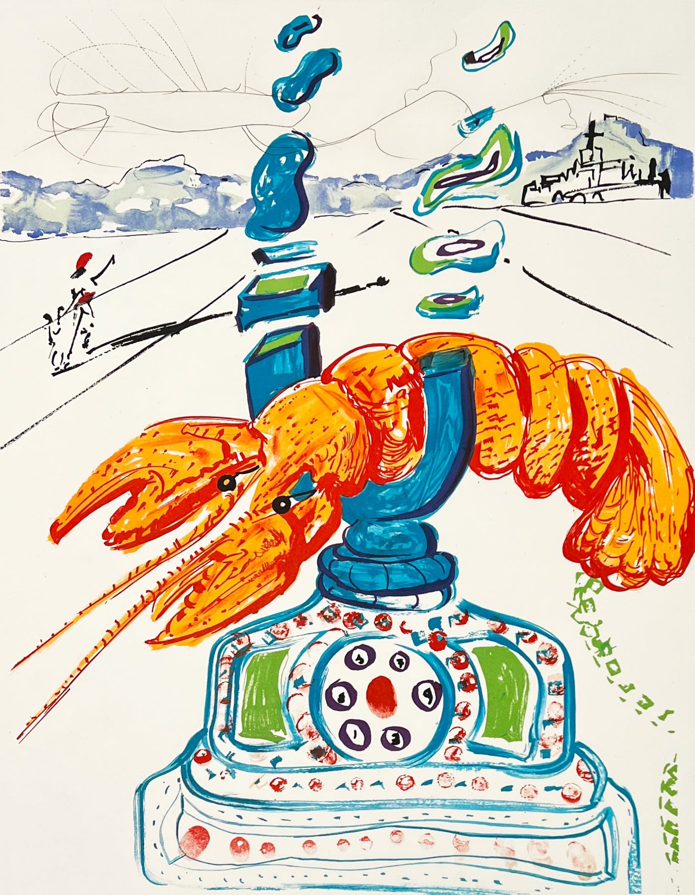 Salvador Dali Cybernetic Lobster Telephone (Field 75-11I) 1975