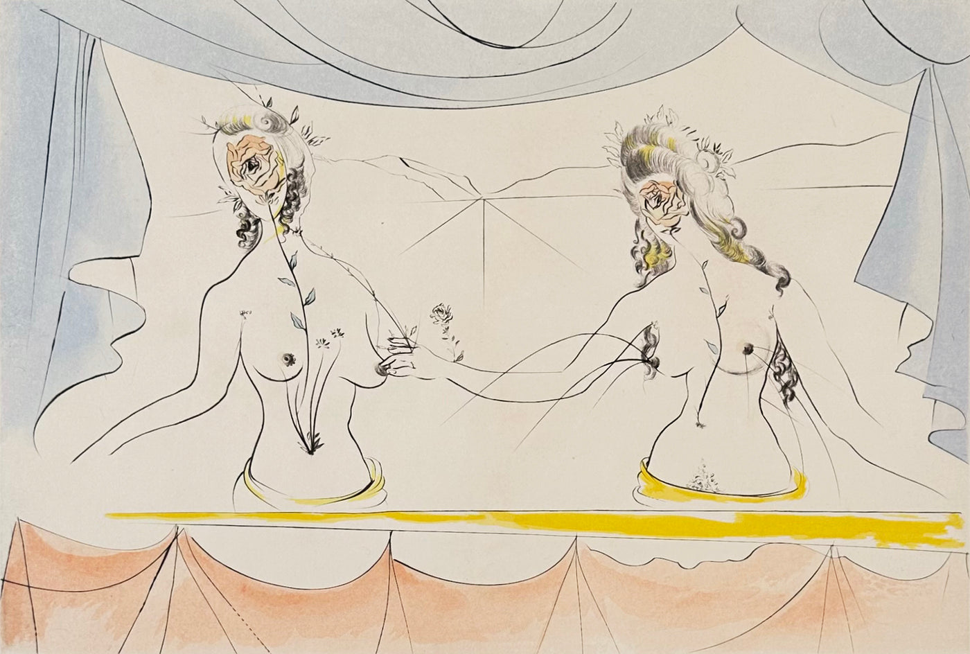 Salvador Dali Ladies of the Renaissance (Field 71-8C) 1971