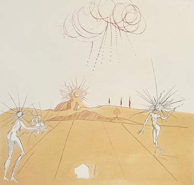 Salvador Dali Paysage avec figures-soleil from sun (Field 80-2A) 1980